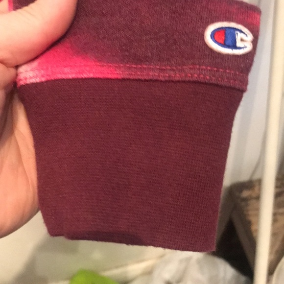 Stylish Pink Tie Die Splatter Champion Hoodie - Picture 4 of 6